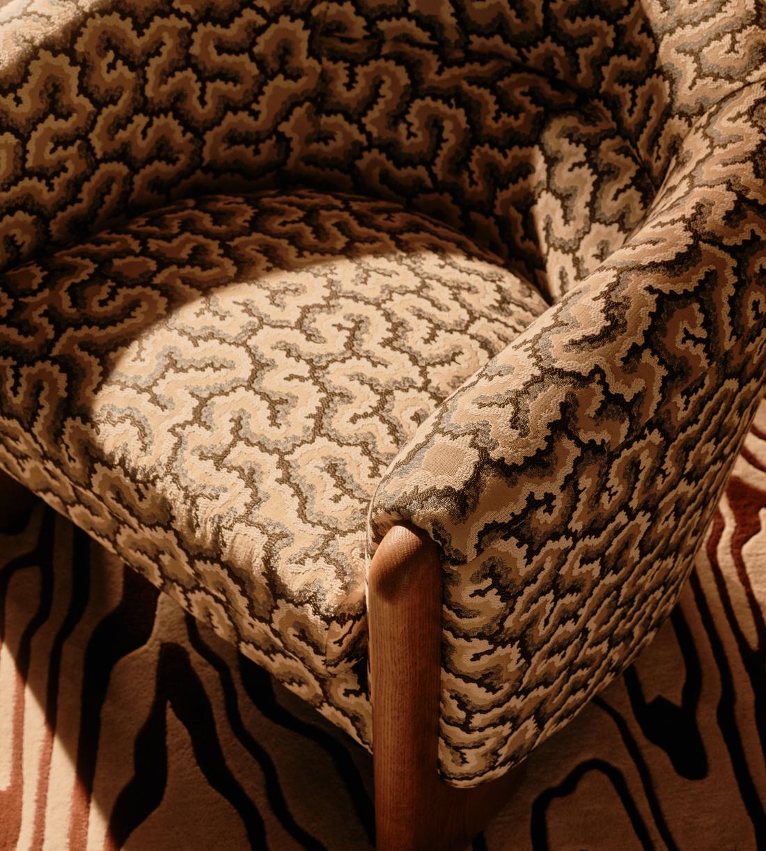 Winnie Armchair - Lophelia Jacquard - Brown  - UK - Lifestyle - Image 2