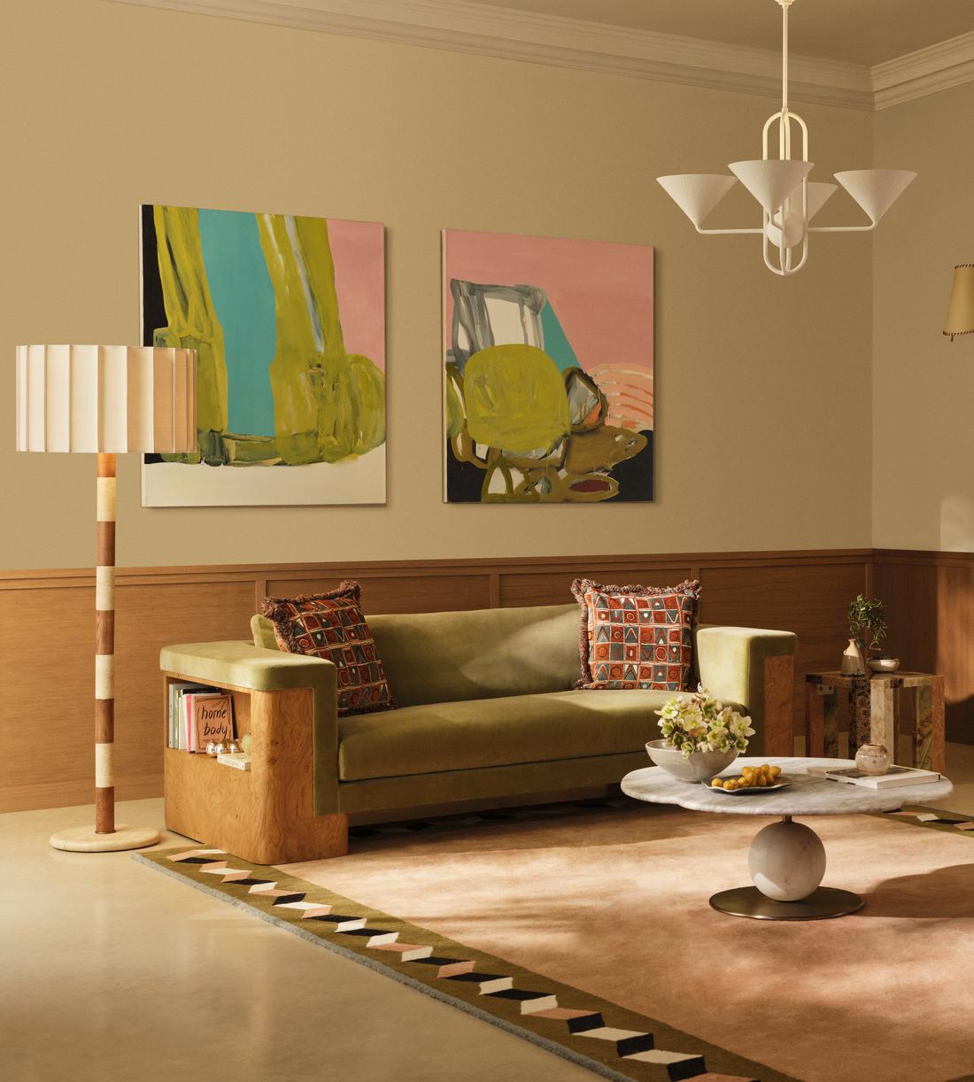 Linden Sofa - Three Seater - Velvet - Lichen - US - Lifestyle - Image 3