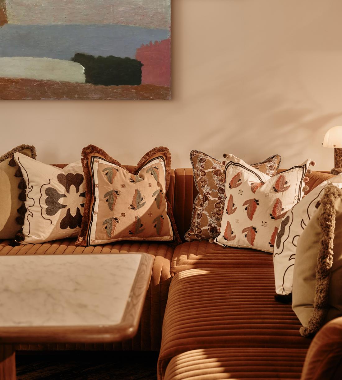Arthur Square Cushion - Cream - Lifestyle - Image 2