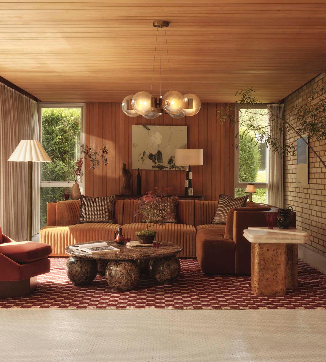 Hamish Modular Sofa - Corner Sofa - Velvet - Mustard - Lifestyle - Image 1