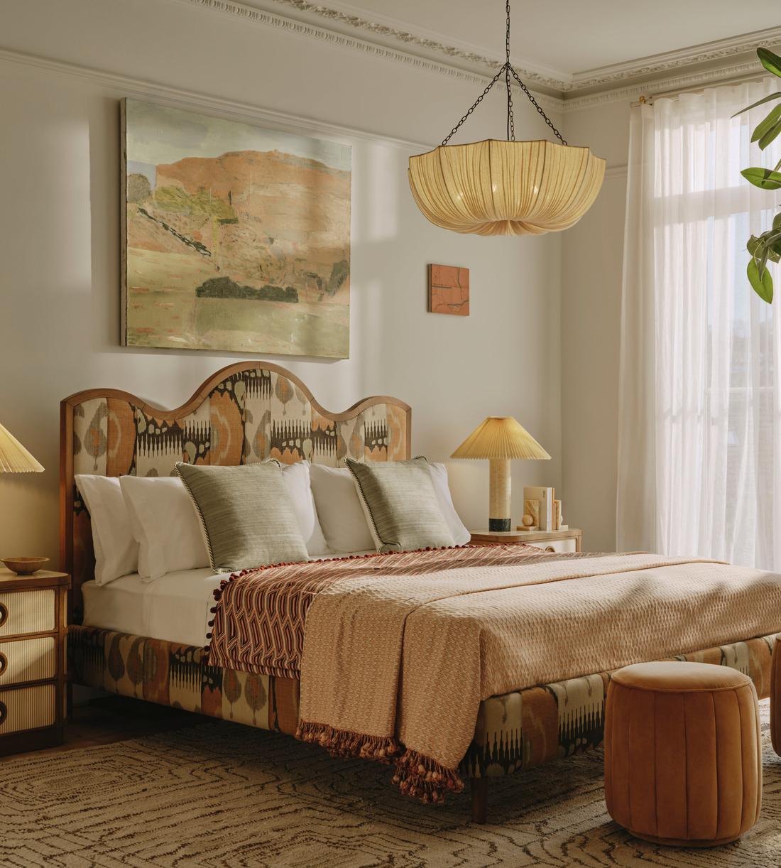 Aubrey Bed - Queen - Linen - Floral Ikat - US - Lifestyle - Image 3