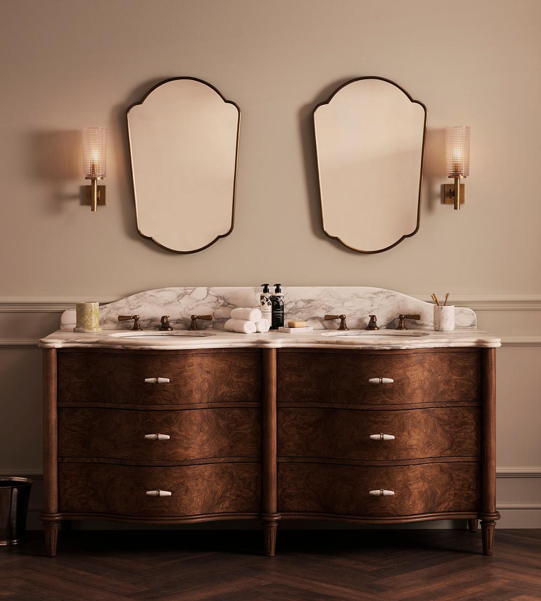 Valerie Double Vanity - Arabescato Corchia Marble - Lifestyle - Image 1