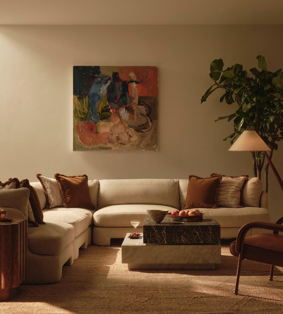 Odell Sectional Sofa - Corner Sofa - Textured Linen - US - Images - Image 7