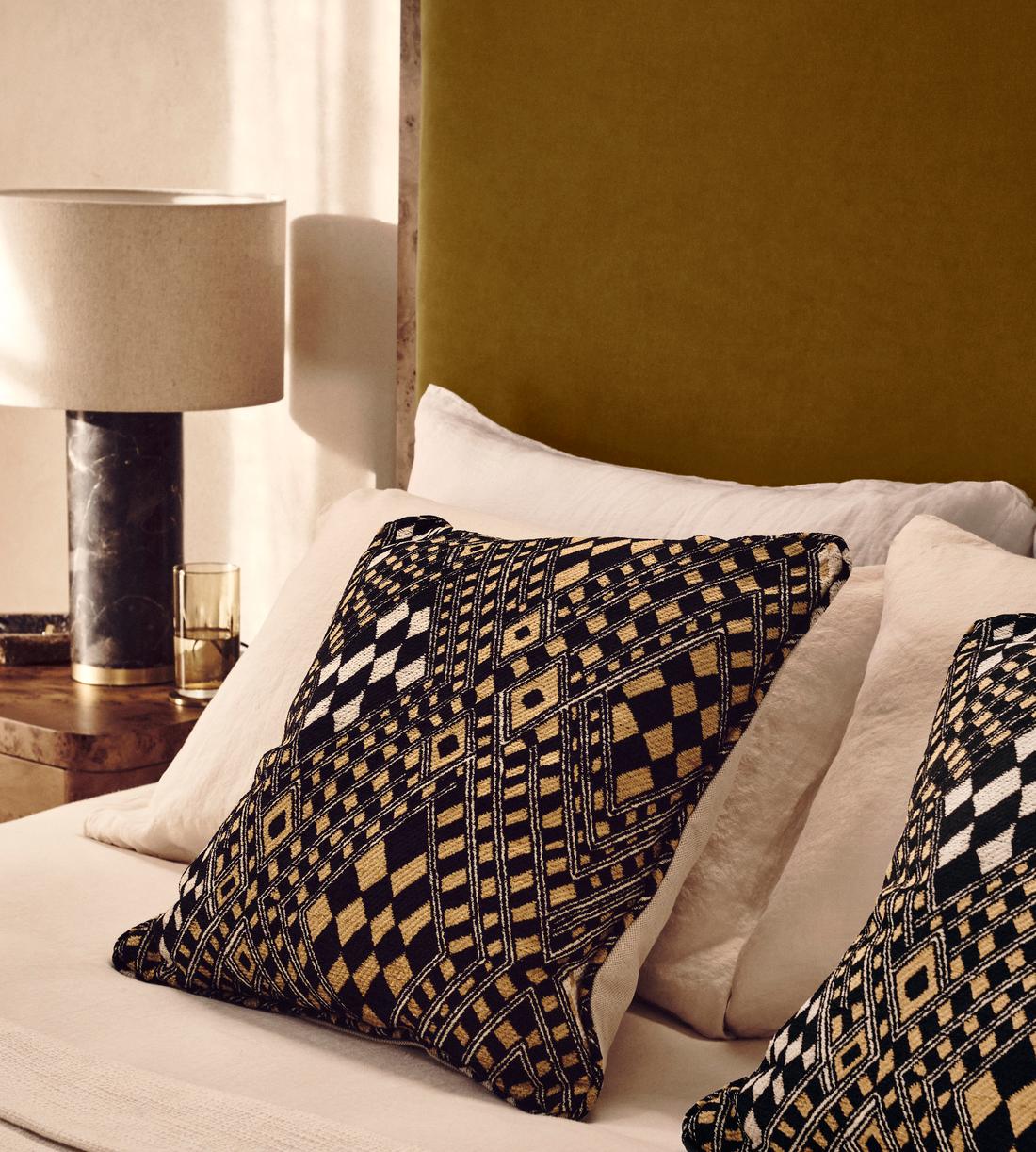 Pierre Frey Djbouti Cushion - Black and Gold - Images - Image 5