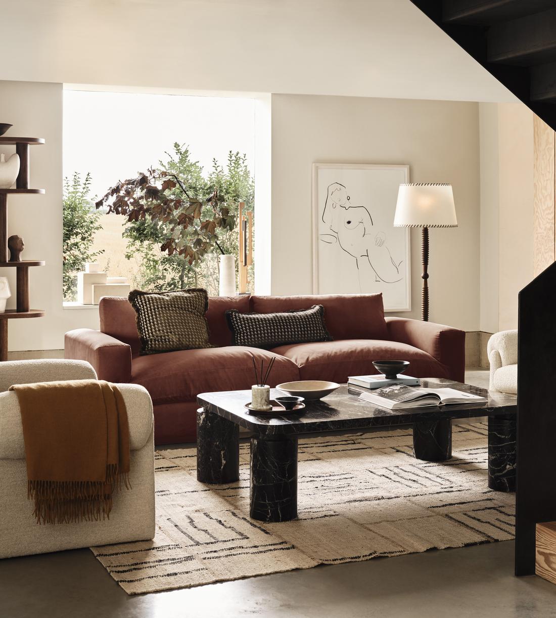 Mossley Three Seater Sofa - Linen - Sienna - US - Lifestyle - Image 2