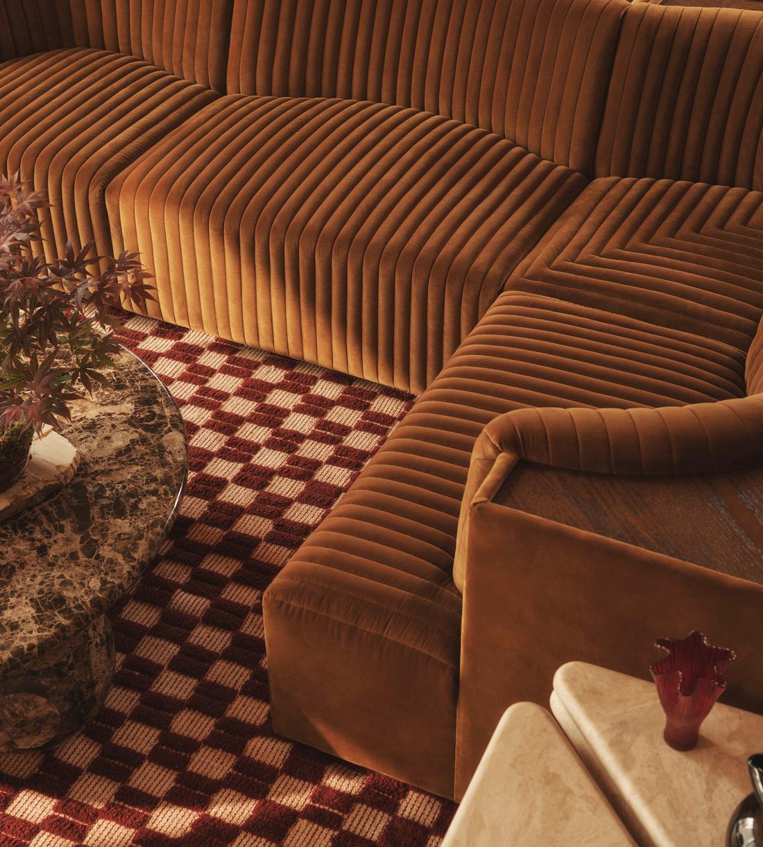 Hamish Modular Sofa - Corner Sofa - Velvet - Mustard - Lifestyle - Image 2