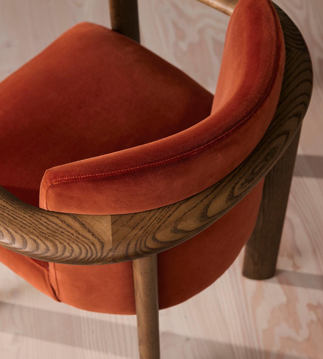 Aria Dining Chair - Velvet - Rust - Images - Image 5