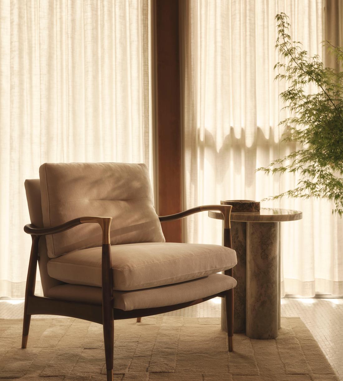 Tisbury Side Table - Brown Marble - Lifestyle - Image 2