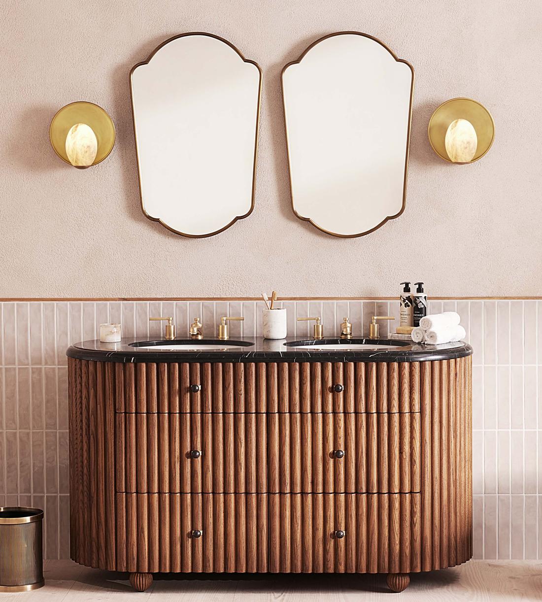 Carlisle Double Vanity - Black Marquina Marble - Lifestyle - Image 1