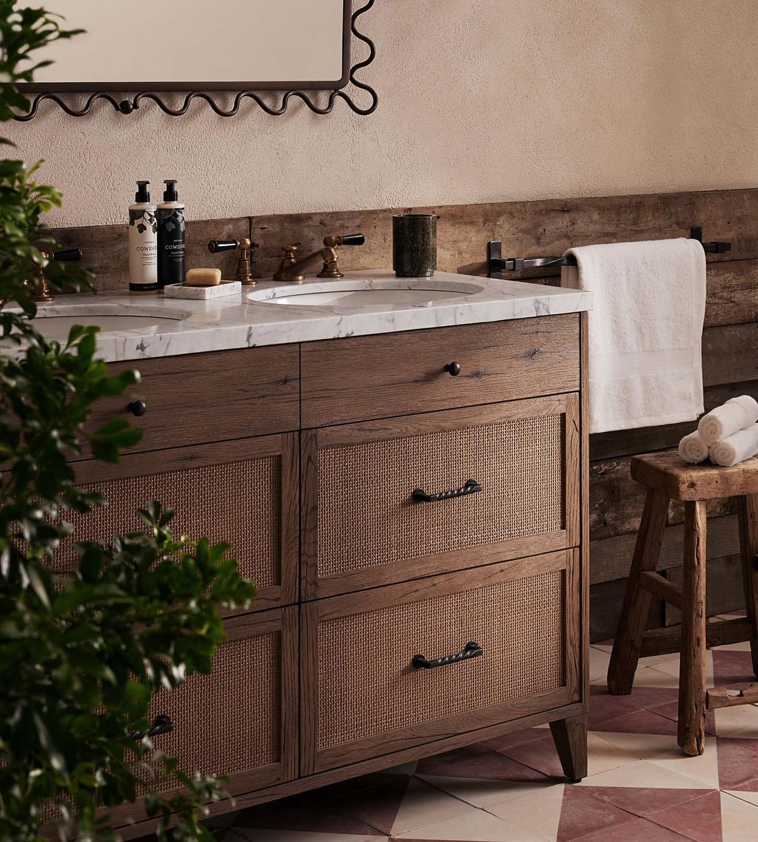 Hammond Double Vanity - Carrara Marble - Lifestyle - Image 2