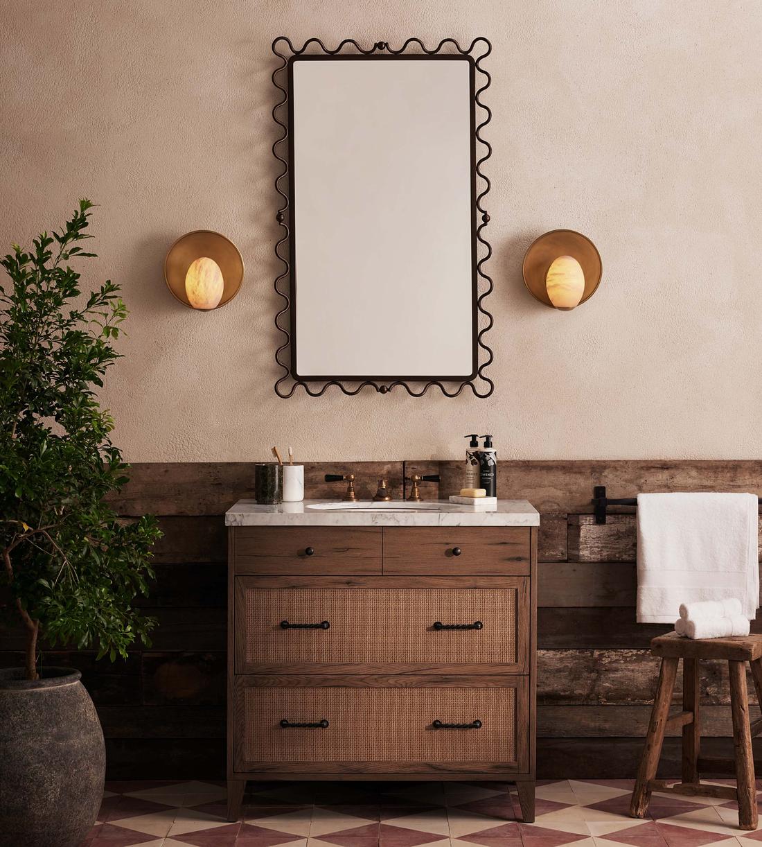 Hammond Single Vanity - Carrara Marble - Lifestyle - Image 1