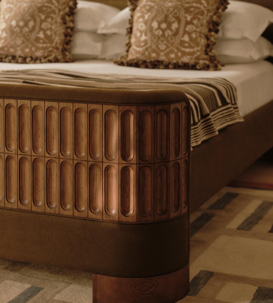 Devon Bed - King - Linen - Olive - Lifestyle - Image 3