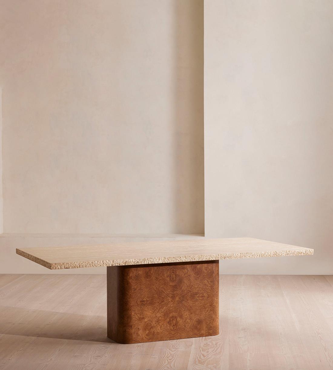 Ramsey Dining Table - Travertine & Burl - Listing - Image 4