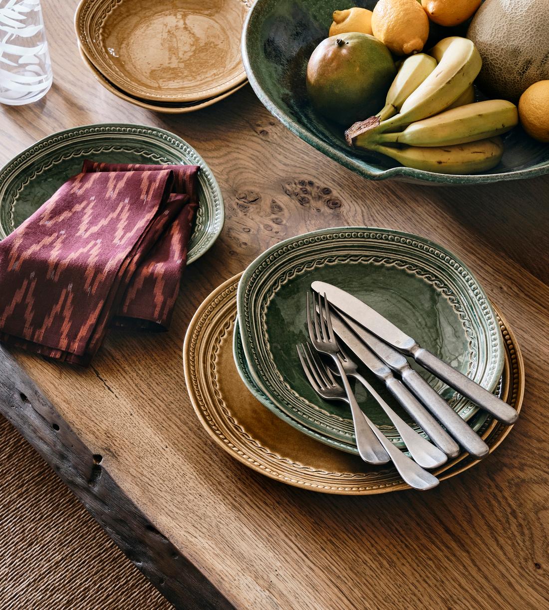 Adderbury Pasta Bowl - Green - Set of Four - Lifestyle - Image 1