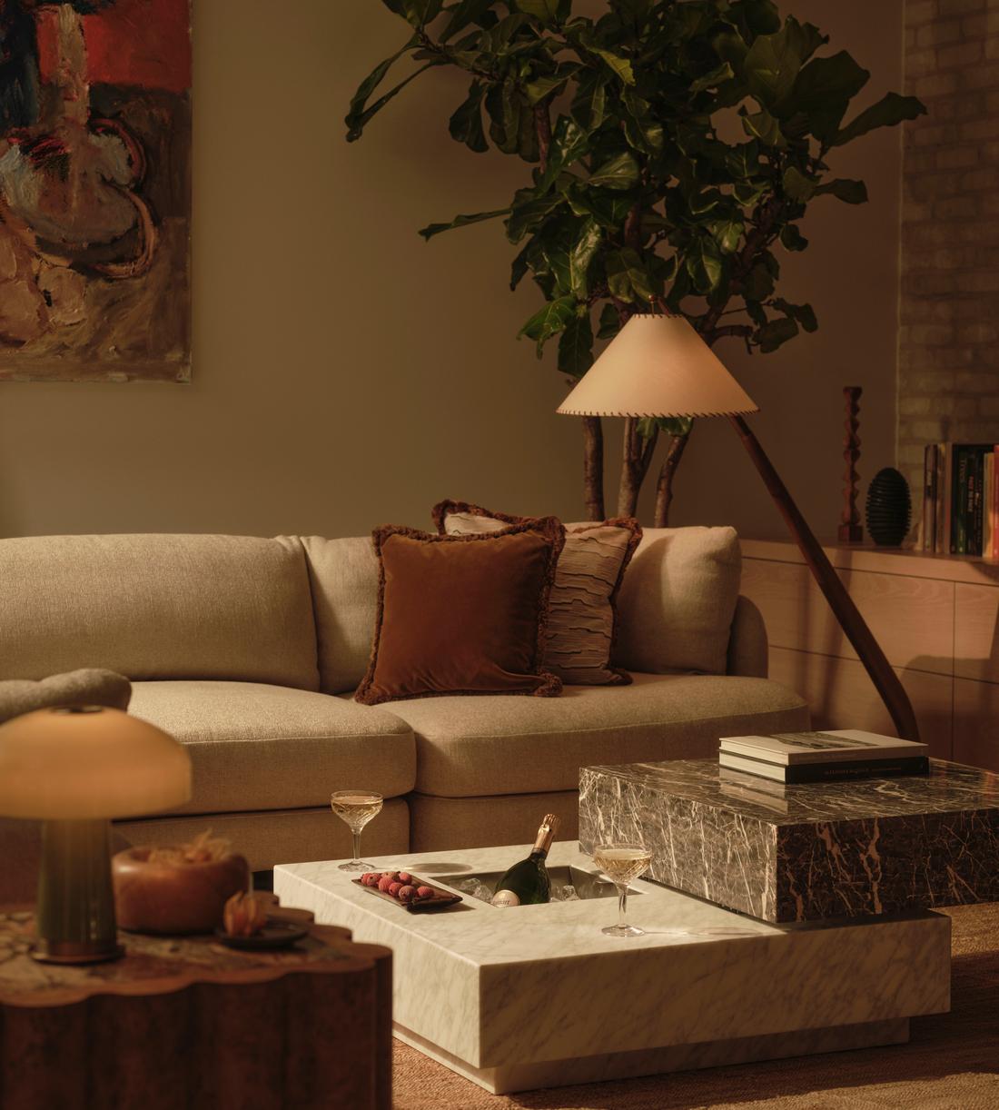 Odell Modular Sofa - Corner Sofa - Textured Linen - Lifestyle - Image 1