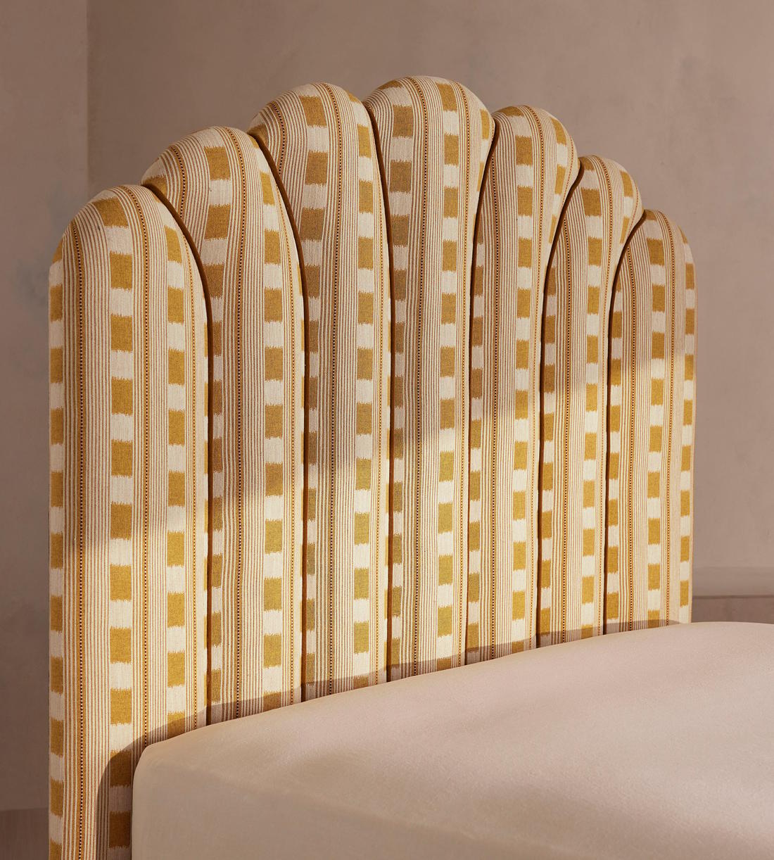 Manette Bed - Emperor - Woven Dotted Stripe - Ochre - Images - Image 5
