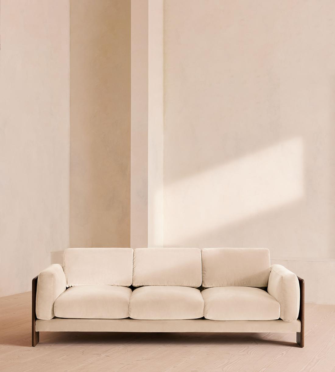 Marcia Three Seater Sofa - Velvet - Porcelain - US - Listing - Image 2