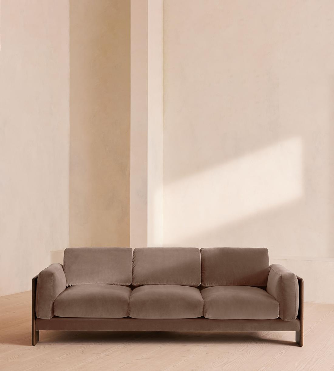 Marcia Three Seater Sofa - Velvet - Taupe - Listing - Image 2