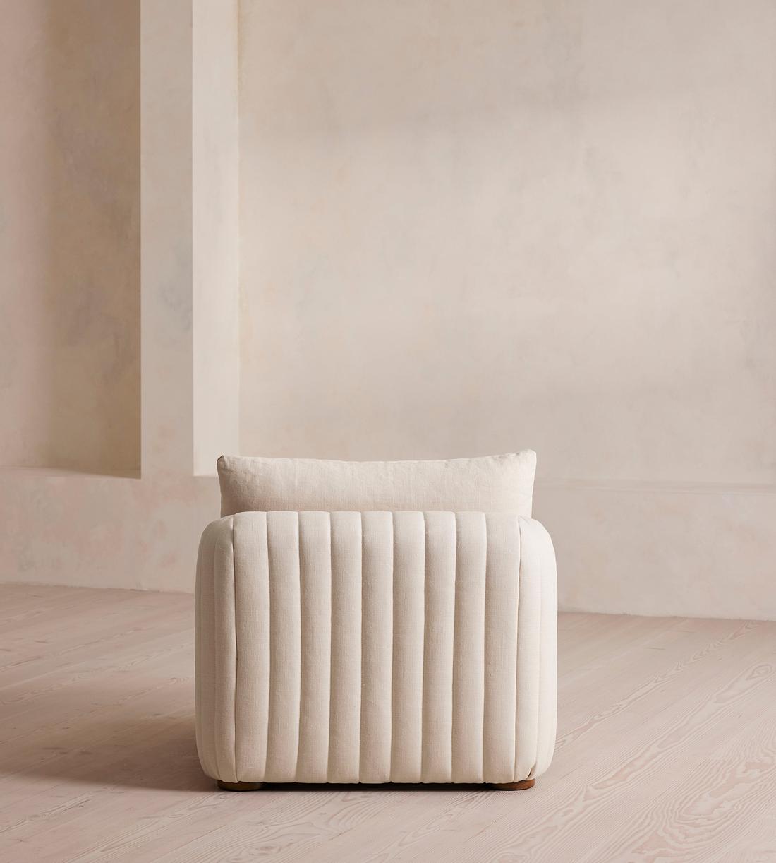 Vivienne Sectional Sofa - Armless Module - Linen - Bisque - US - Image 4