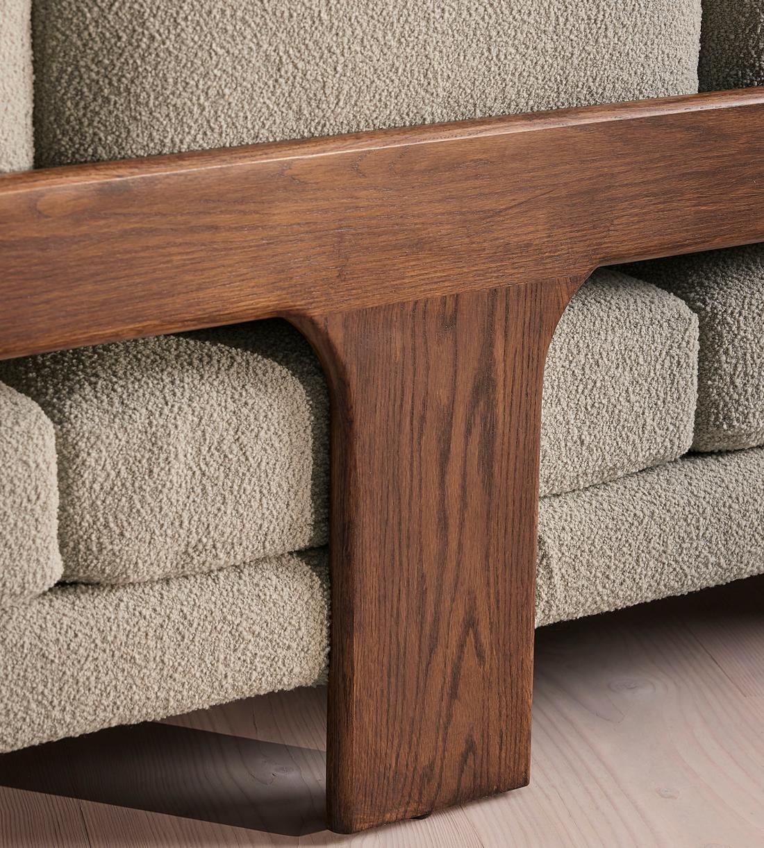 Marcia Three Seater Sofa - Textured Wool Boucle - Pistachio - US - Images - Image 5