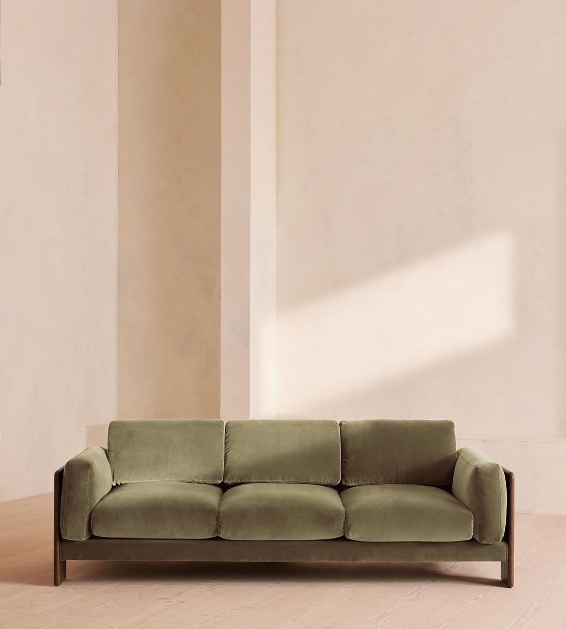Marcia Three Seater Sofa - Velvet - Lichen - Listing - Image 2