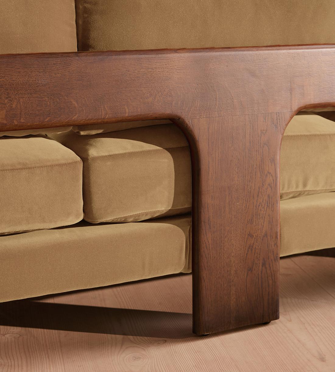 Marcia Three Seater Sofa - Velvet - Camel - Images - Image 7