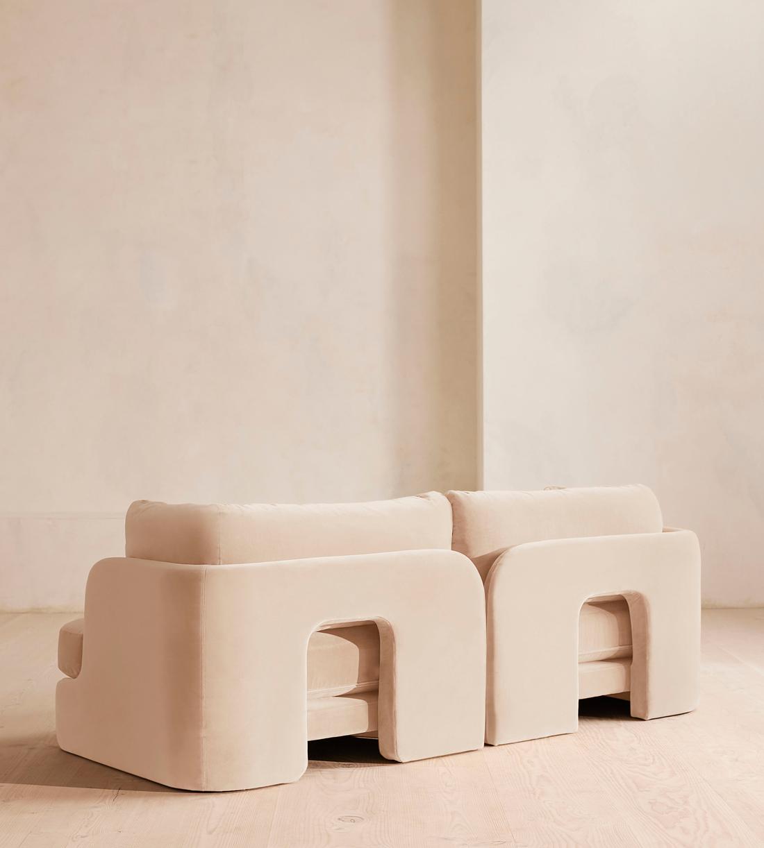Odell Modular Sofa - Three Seater - Velvet - Porcelain - Images - Image 5