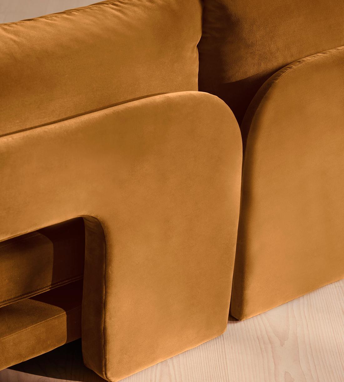 Odell Modular Sofa - Three Seater - Velvet - Mustard - Images - Image 7