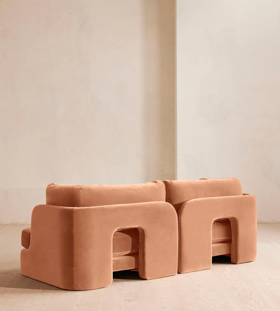 Odell Modular Sofa - Three Seater - Velvet - Antique Rose - Images - Image 5
