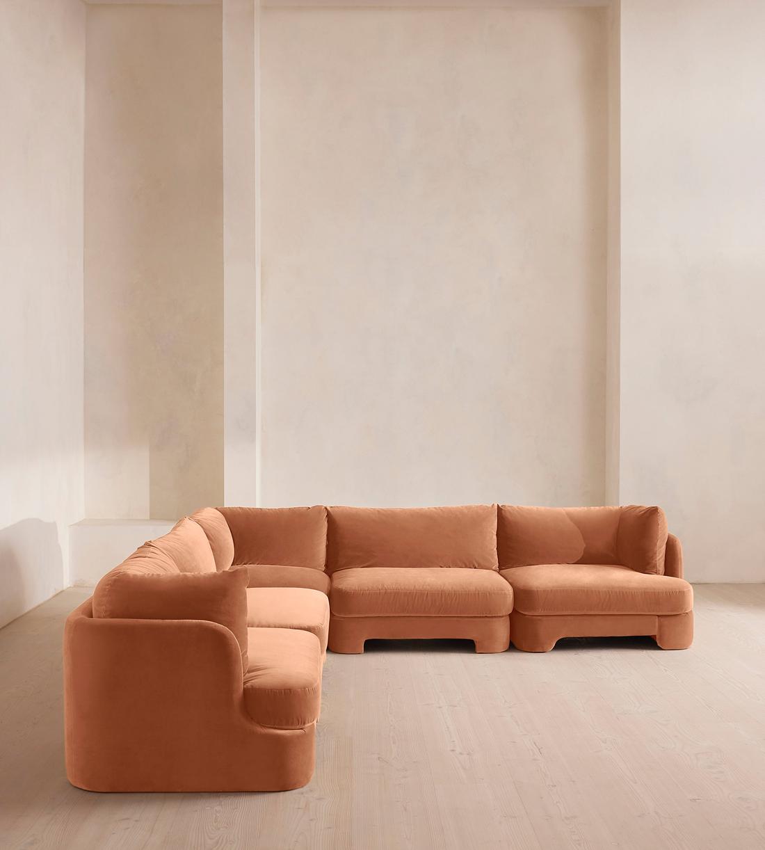 Odell Modular Sofa - Corner Sofa - Velvet - Antique Rose - Listing - Image 2