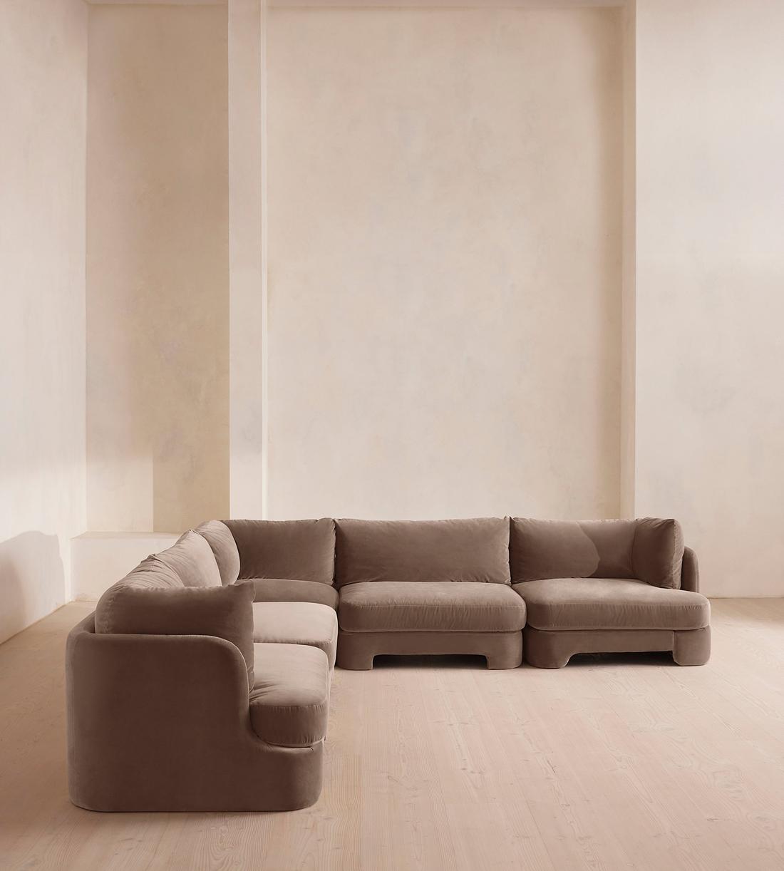 Odell Modular Sofa - Corner Sofa - Velvet - Taupe - Listing - Image 2