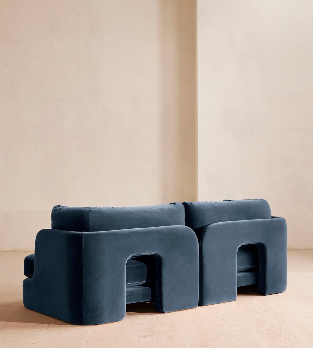 Odell Modular Sofa - Three Seater - Velvet - Royal Blue - Images - Image 5