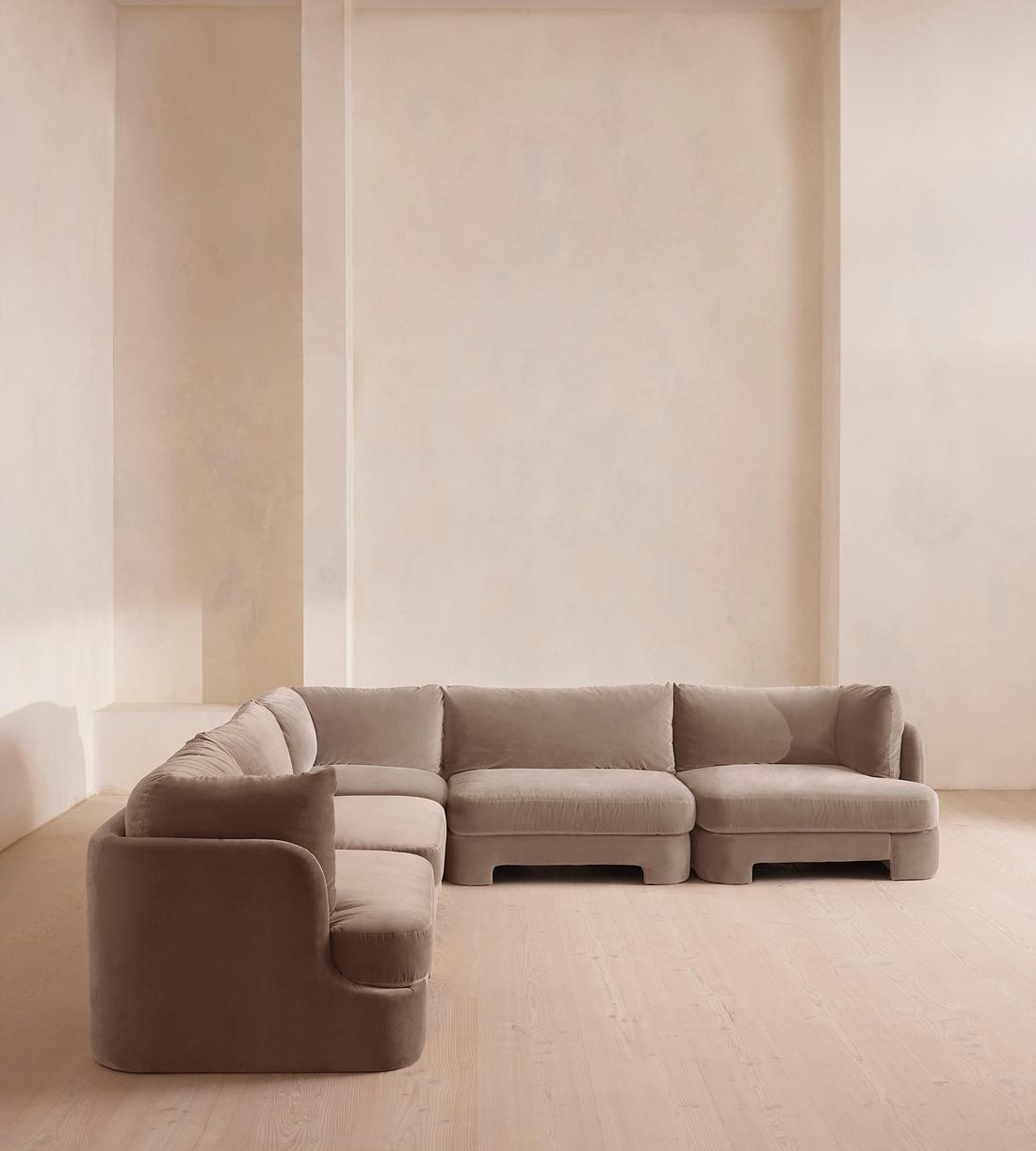 Odell Deeper Sit Sectional Sofa - Corner Sofa - Velvet Taupe US - Images - Image 3