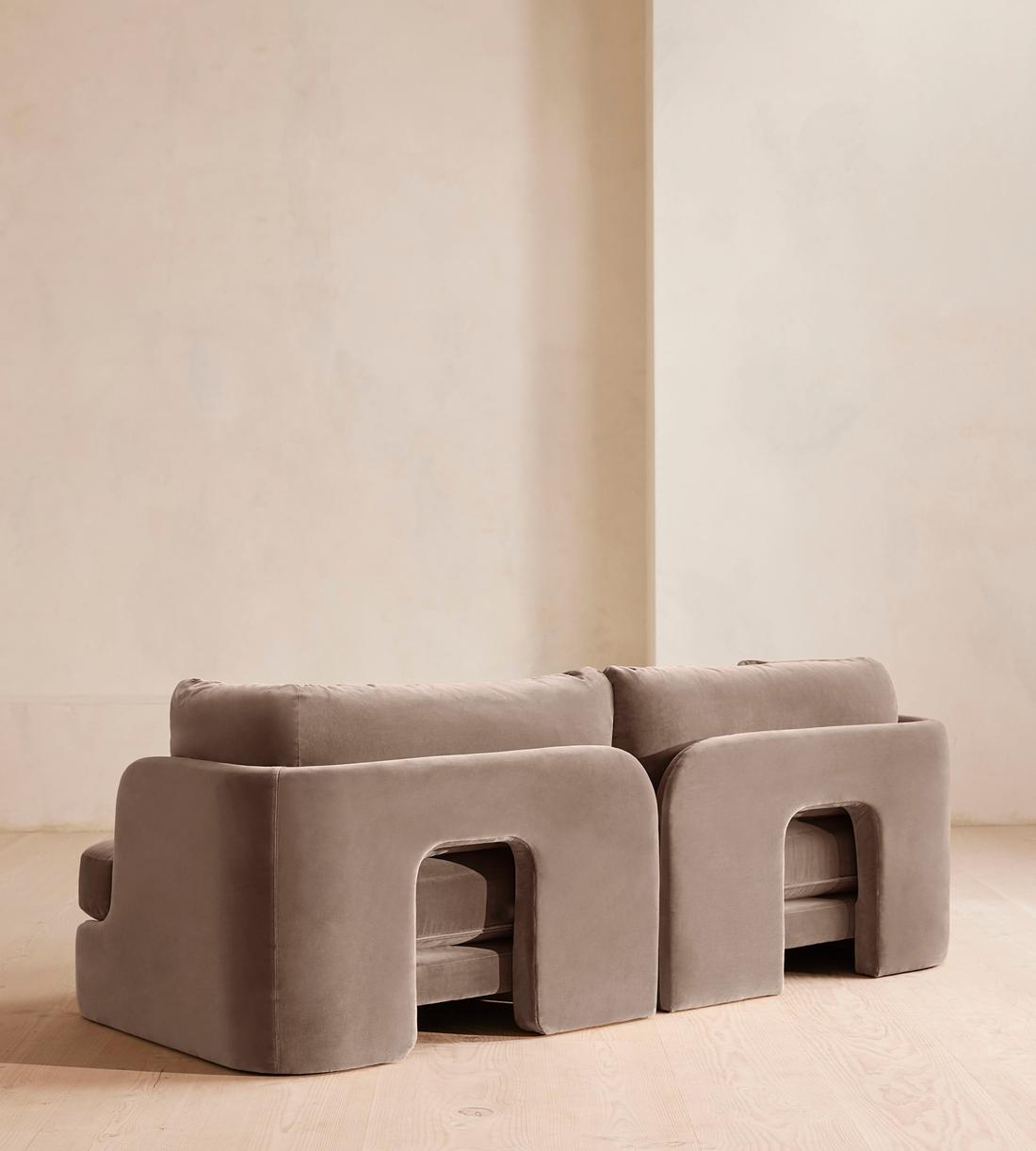 Odell Deeper Sit Sectional Sofa - Three Seater - Velvet Taupe US - Images - Image 5