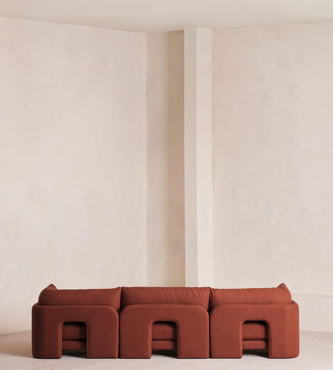 Odell Deeper Sit Sectional Sofa - Four Seater - Linen - Sienna - US - Images - Image 4