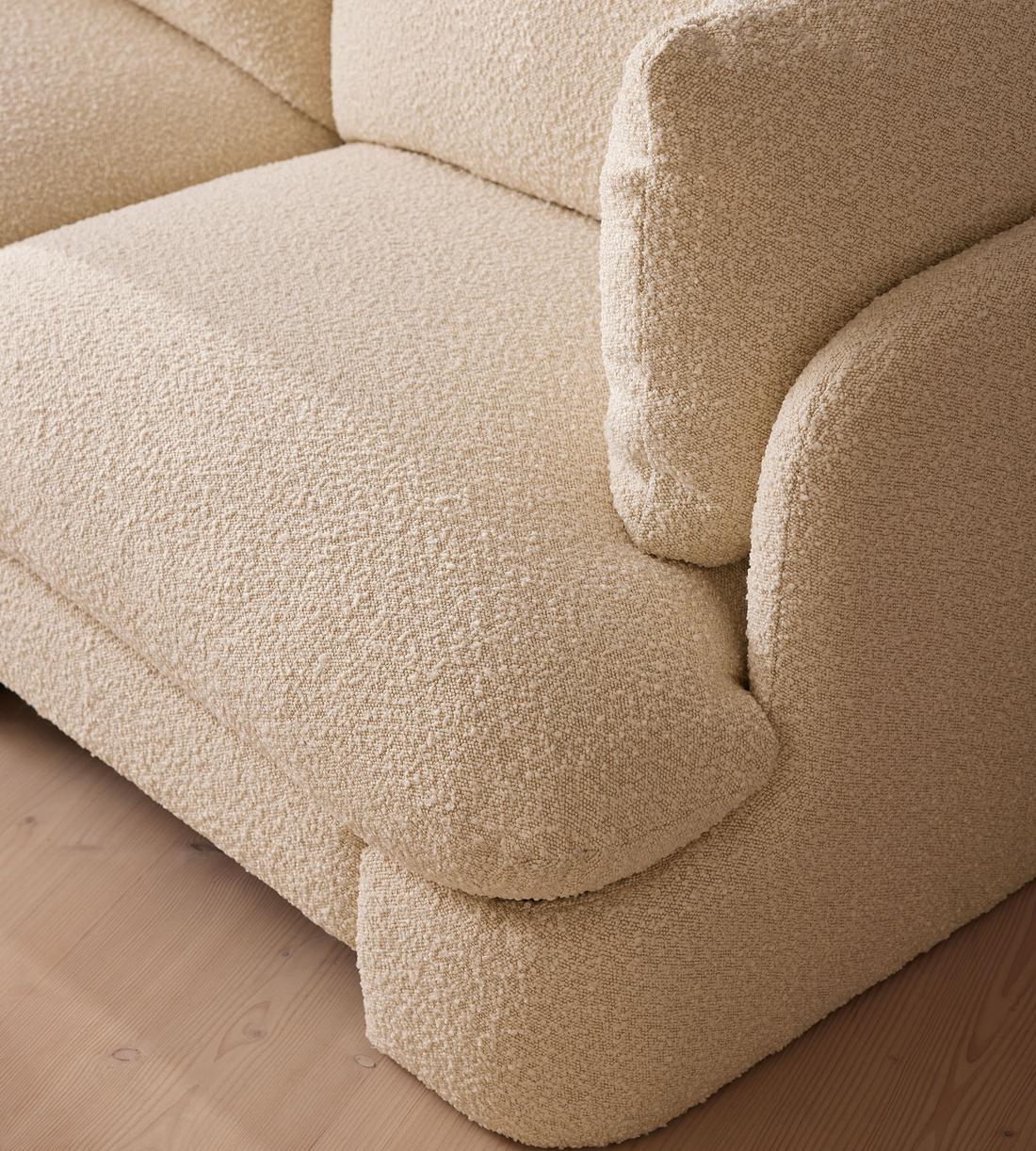 Odell Deeper Sit Sectional Sofa - Three Seater - Natural Boucle US - Images - Image 6