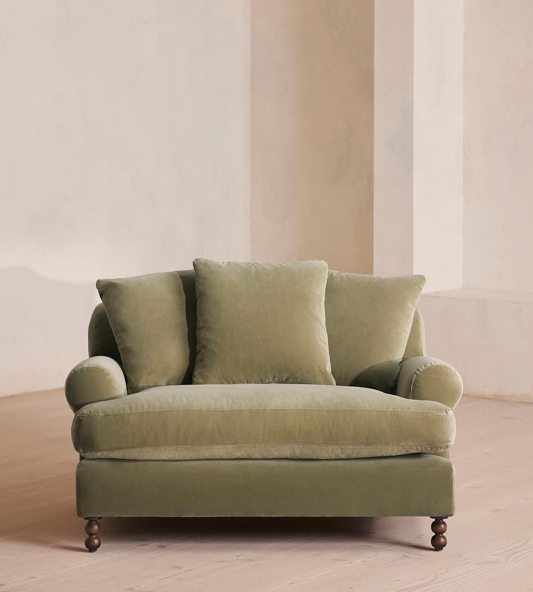 Audrey Loveseat - Velvet - Lichen - US - Listing - Image 2