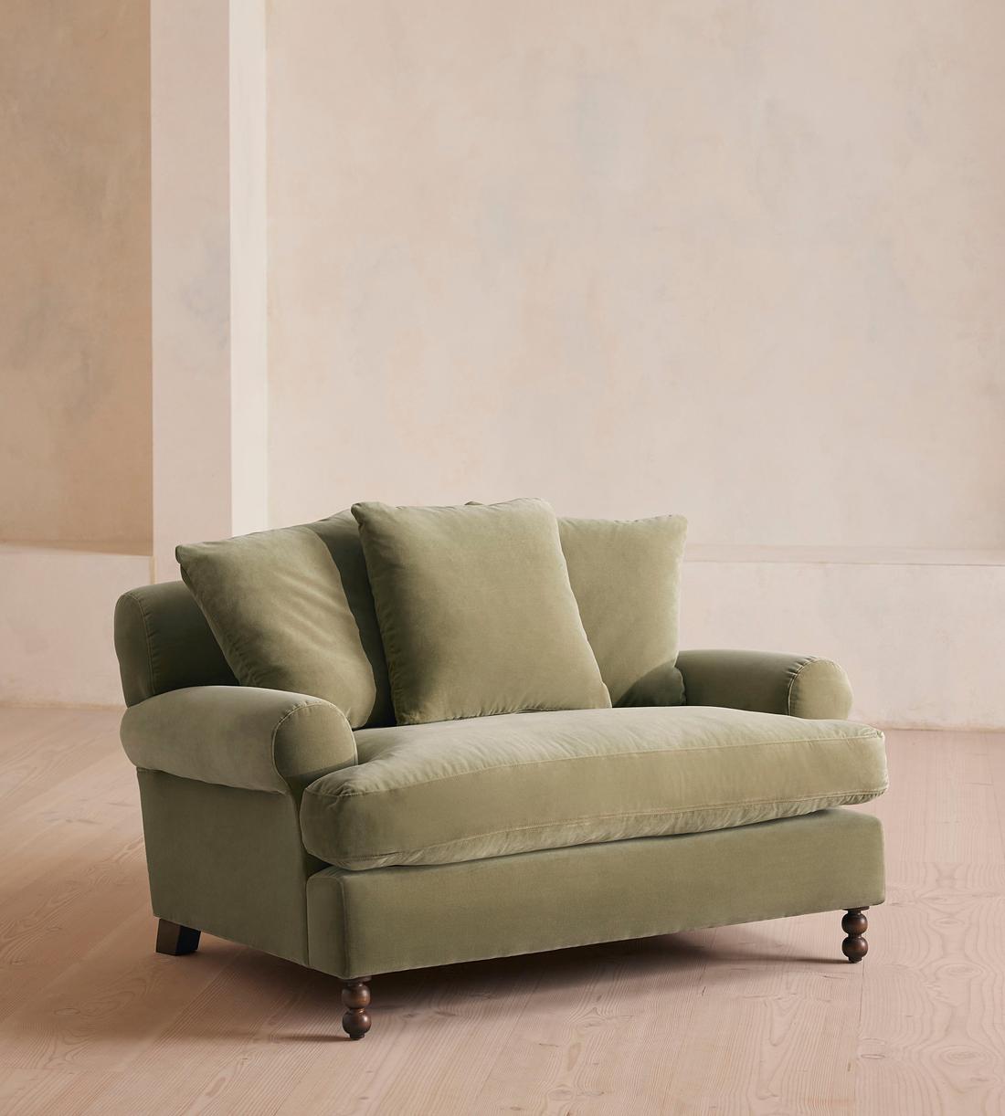 Audrey Loveseat - Velvet - Lichen - US - Listing - Image 1