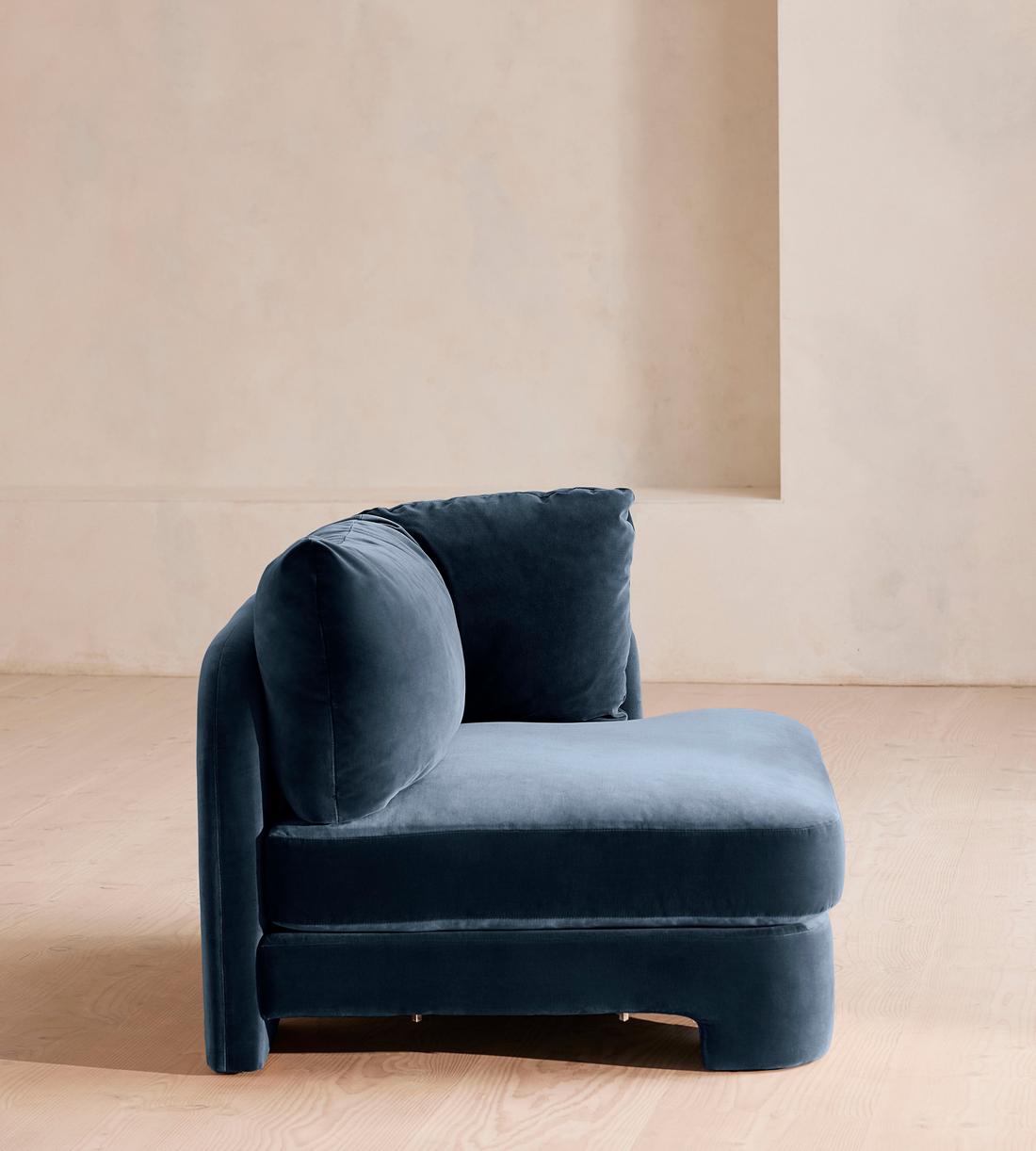 Odell Deeper Sit Sectional Sofa - Armless Module - Velvet Royal Blue - US - Image 10
