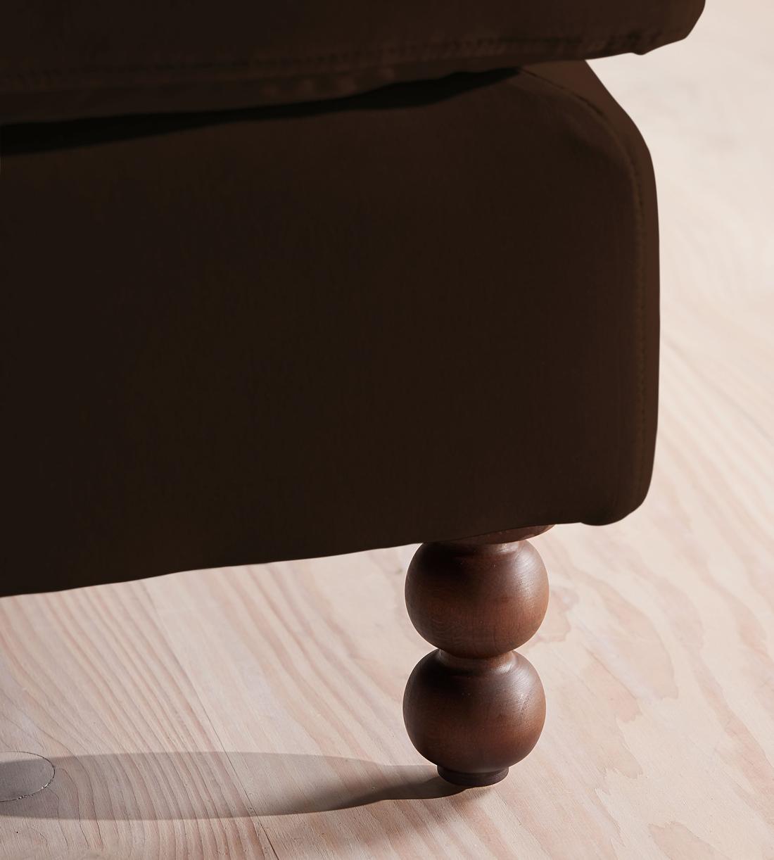 Audrey Square Ottoman - Sofa - Velvet - Chocolate - Images - Image 5