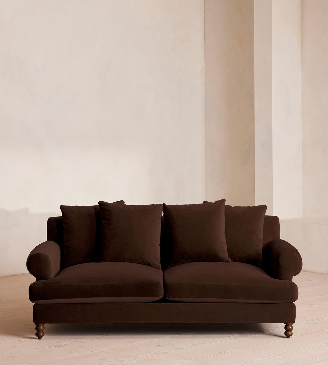 Audrey Three Seater - Sofa - Velvet - Chocolate - Listing - Image 2