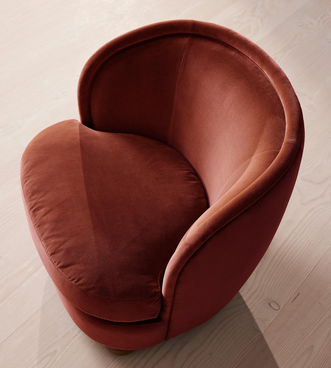 Blair Tub Armchair - Velvet - Rust - US - Images - Image 7