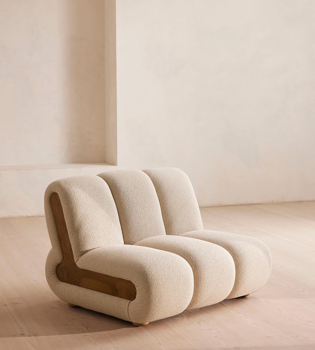 Noelle Sectional Sofa - Curved Module - Boucle Natural - US - Image 3