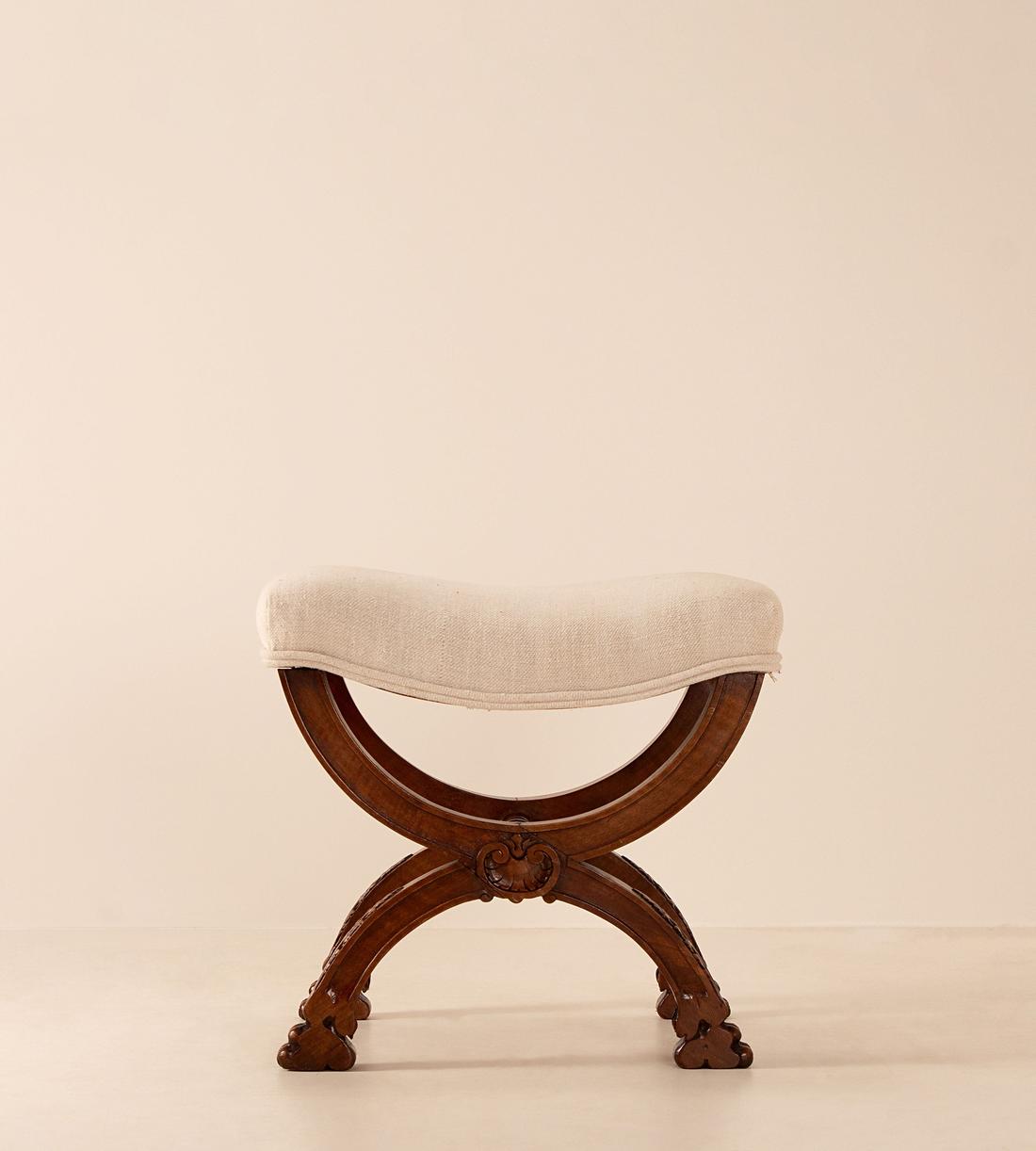 Vintage Carved Stool - England - Images - Image 3