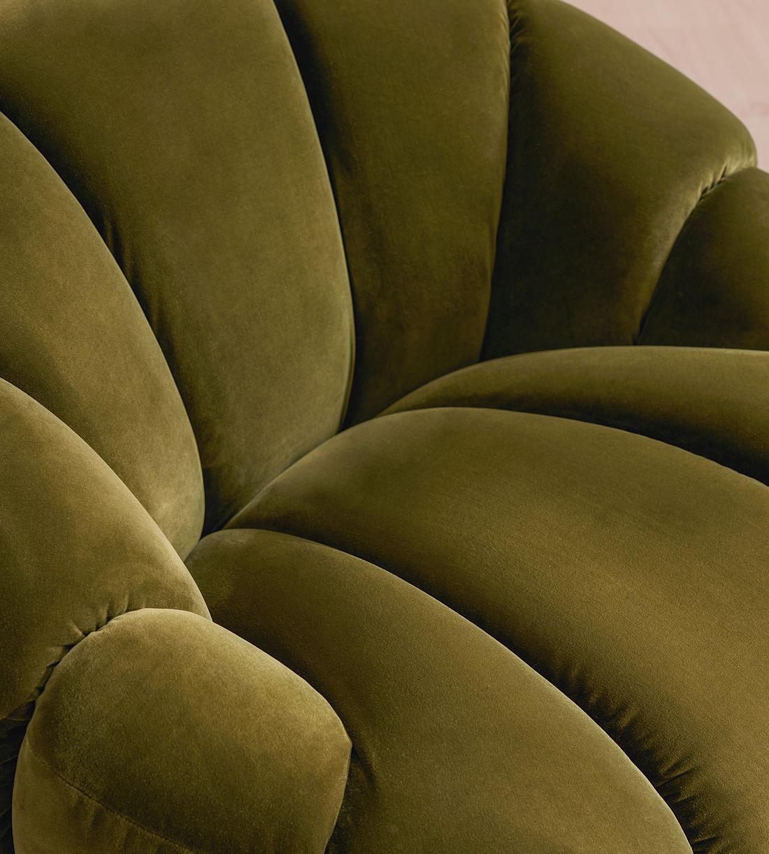 Garret Armchair - Velvet - Olive - US - Images - Image 4