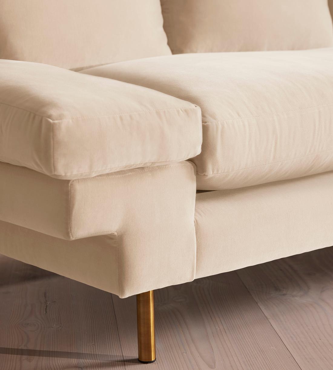 Bristol Three Seater Sofa - Velvet - Porcelain - US - Images - Image 11