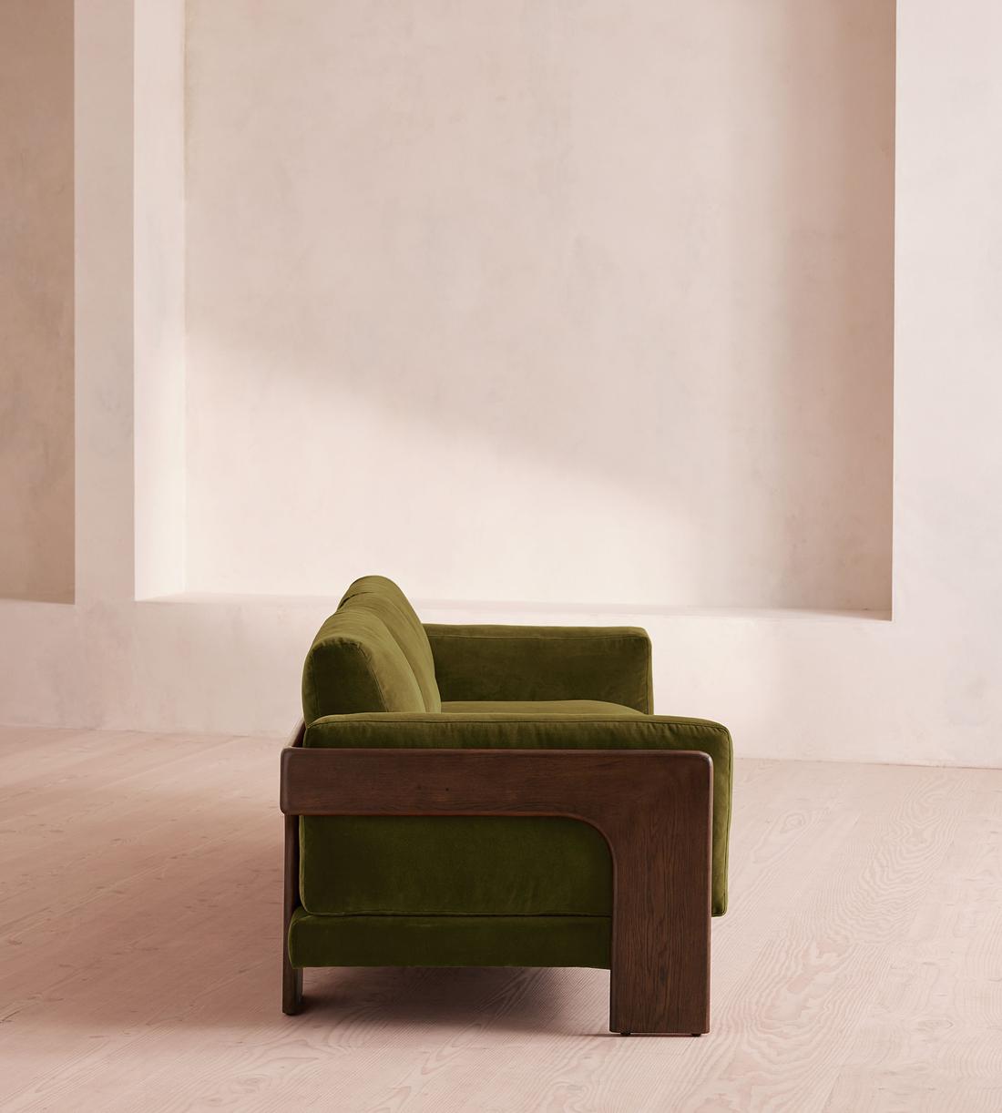 Marcia Three Seater Sofa - Velvet - Olive - US - Images - Image 6