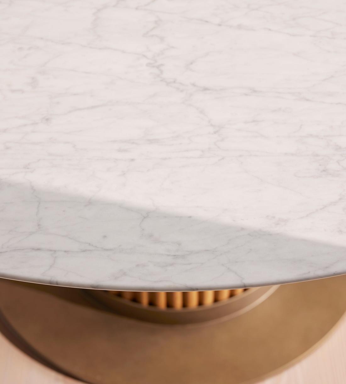 Murcell Round Dining Table - Carrara Marble - Images - Image 9