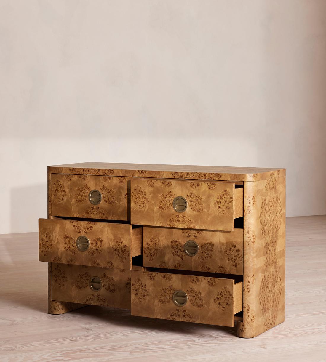 Warwick Six Drawer Dresser - Mappa Burl - Images - Image 6