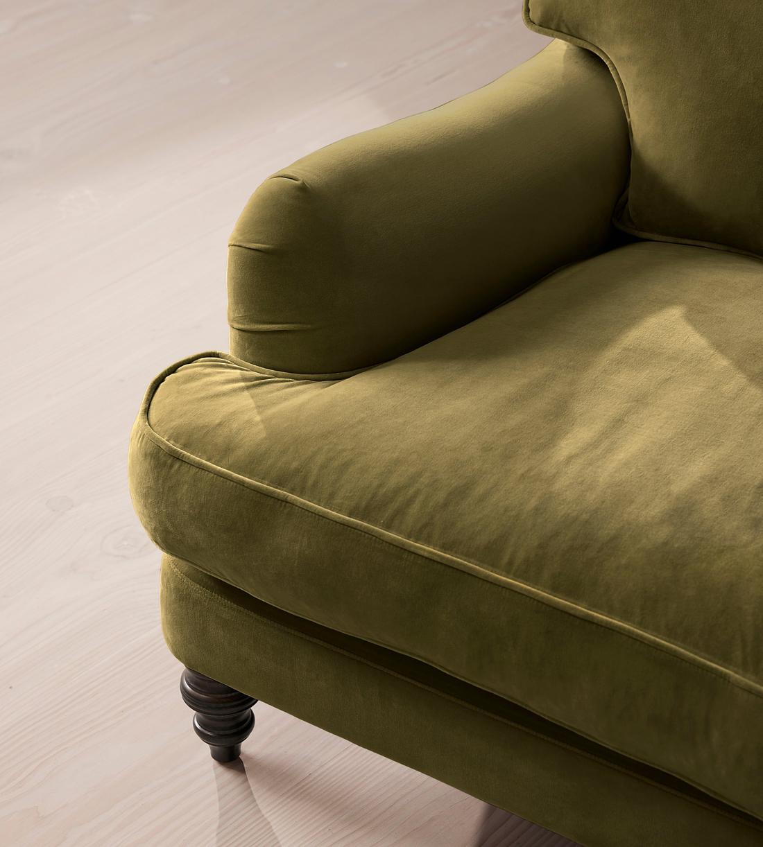 Arundel Four Seater Sofa - Velvet - Olive - Images - Image 5